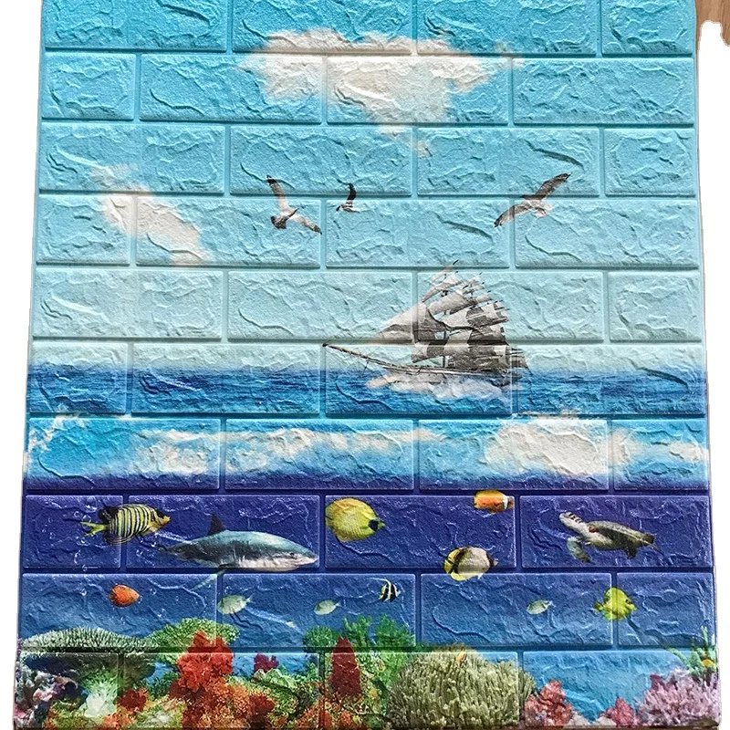 Мультяшная самоклеящаяся пена домашнее украшение 3d обои для детской комнаты