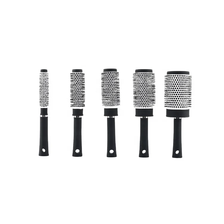 Professional salon aluminium barrel hair brush with CERAMIC