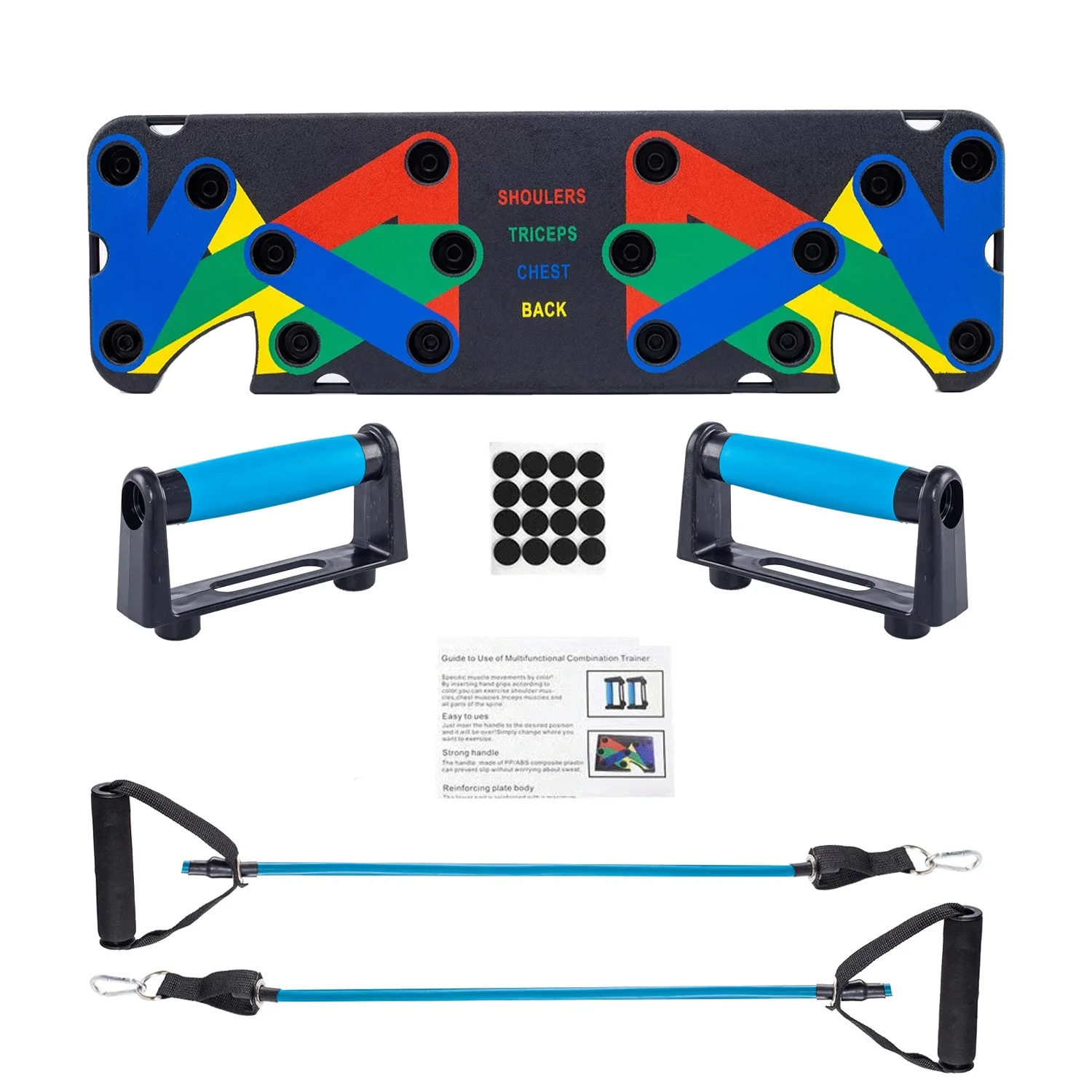 9 in 1 fitness foldable power press push-ups board push up rack board system push up board with Tension Rope