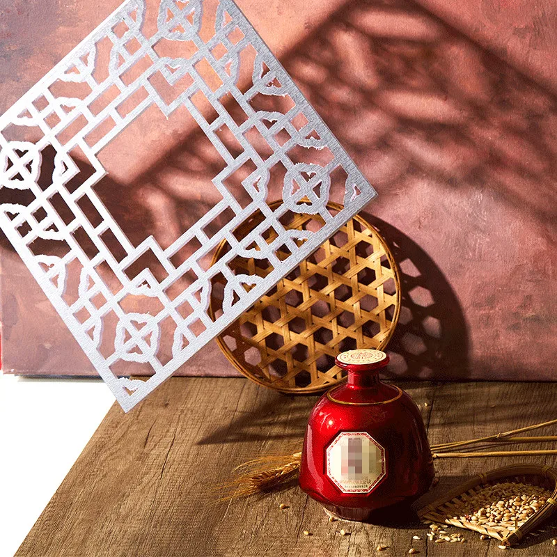 Light and shadow artifact solid wood retro window Chinese antique grid reflector lighting photo props auxiliary background