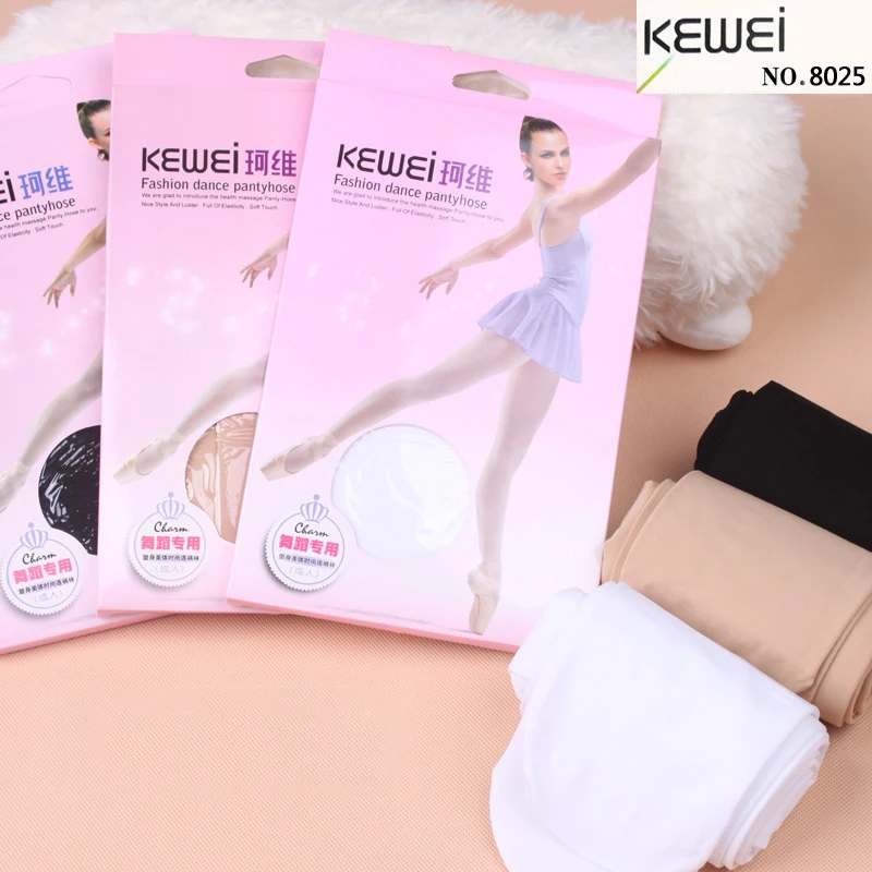 High Elastic 80 Denier Nylon Adult youth Girls Ballet Nylon Dance Tights White/ Black Soft Pantyhose Ballet Dance Tights 8025