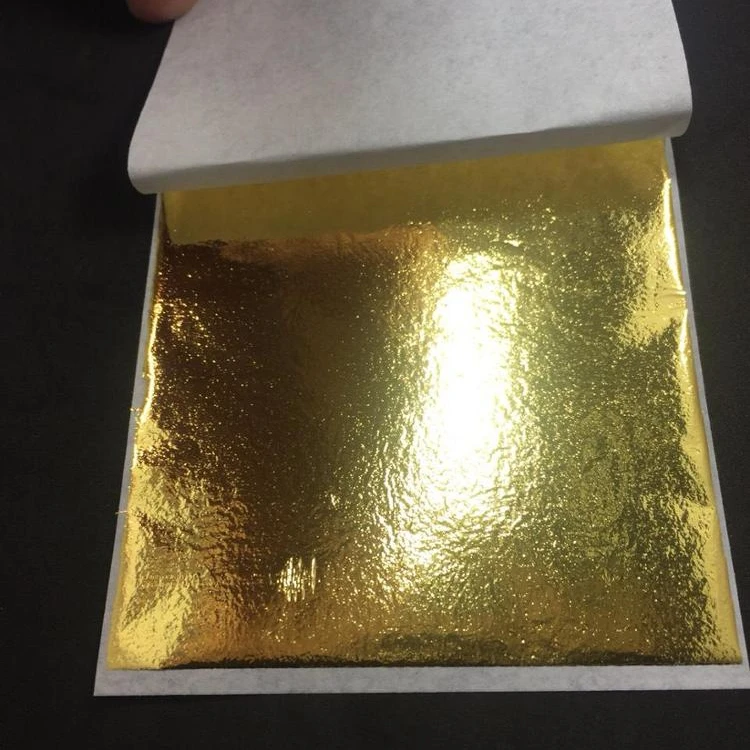 EXW price chinese gold leaf Taiwan leaf shiny gilding gold leaf for home decoration