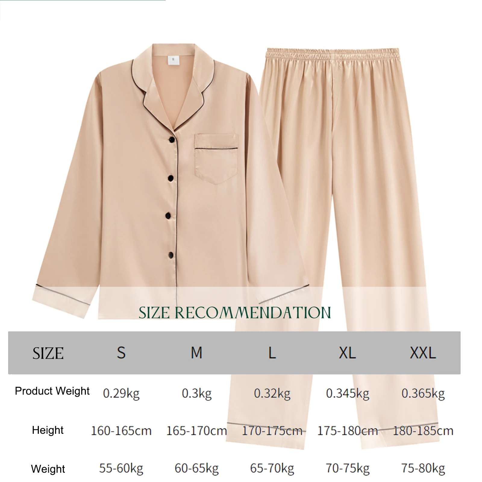 Factory Direct Sale Imitated Silk Satin Pajamas Set Long Sleeve Autumn Sleepwear Loungwear Two Piece Set Robes for Woman