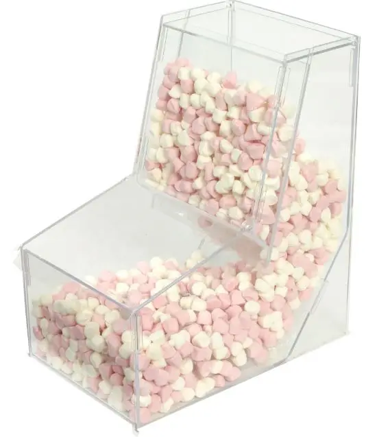 Wholesale Candy Display Rack Plexiglass Acrylic Candy Dispenser Nut Box Food Display Rack For Supermarket Store