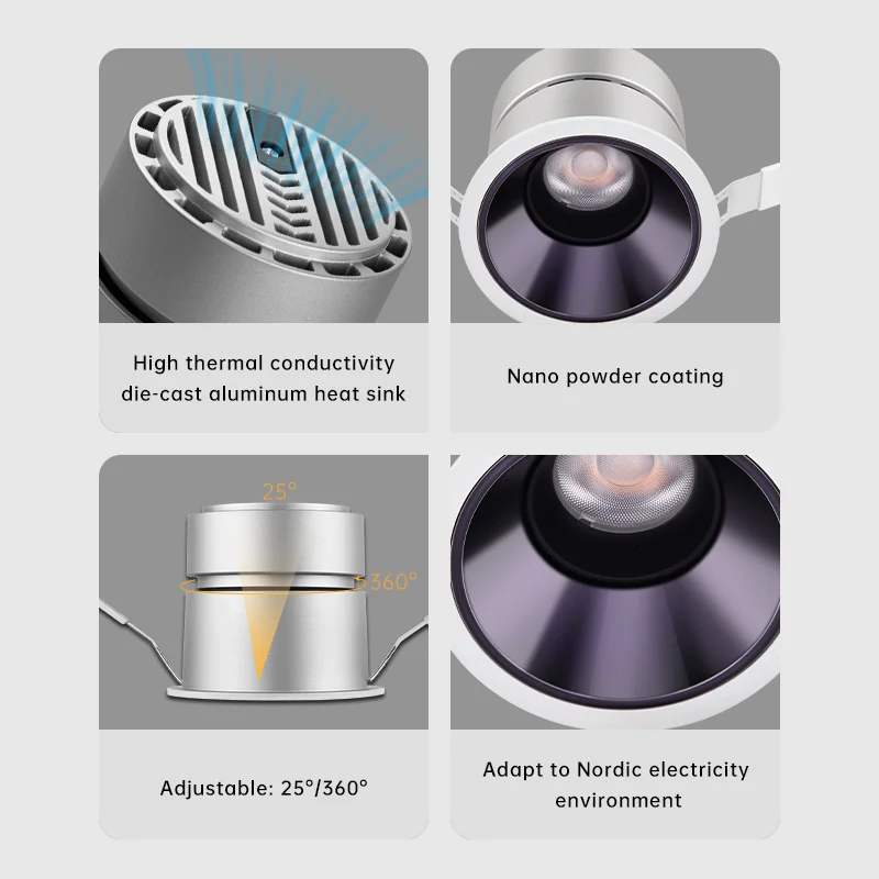 Hot selling New Concept IP54 Easy Installation10W led cob led downlight down light with best price