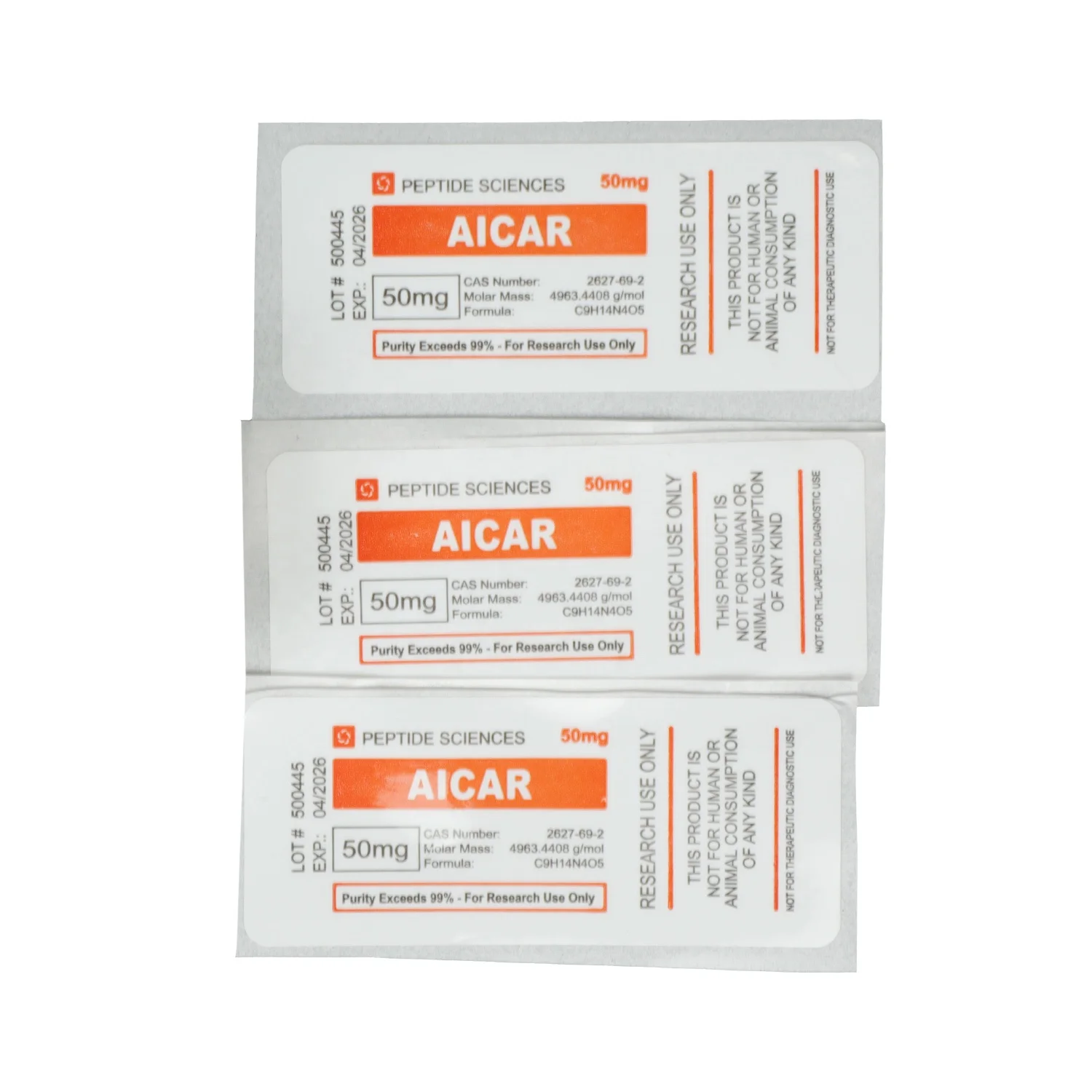 peptide 3ml 10ml vial hologram medicine stickers label