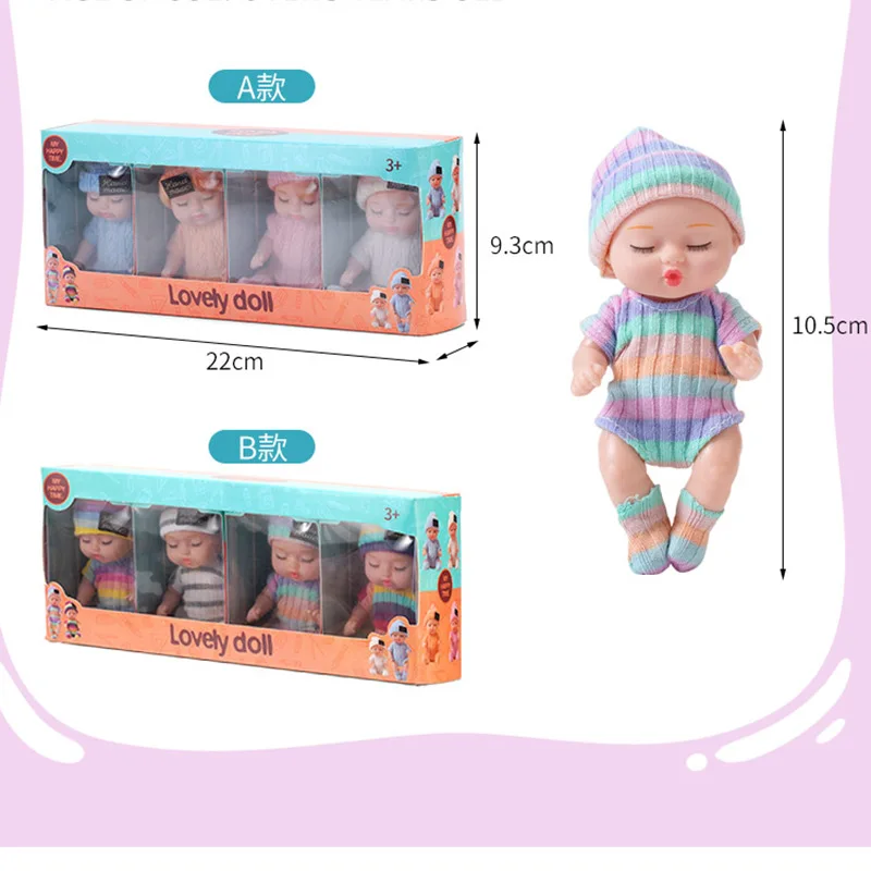 2024 Lovely Simulation Rebirth Dolls Toy Mini Cute Sleeping Baby Series Doll Cartoon Animal Toy For Kids Birthday Gift