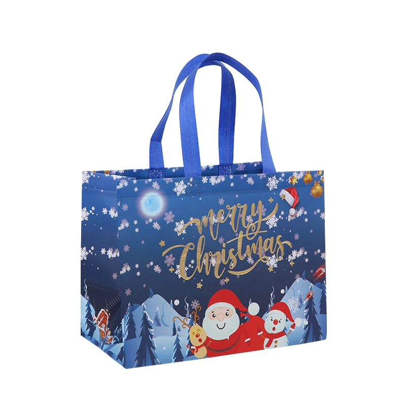 Christmas Non Woven Bag folded environmental protection non-woven shopping bags