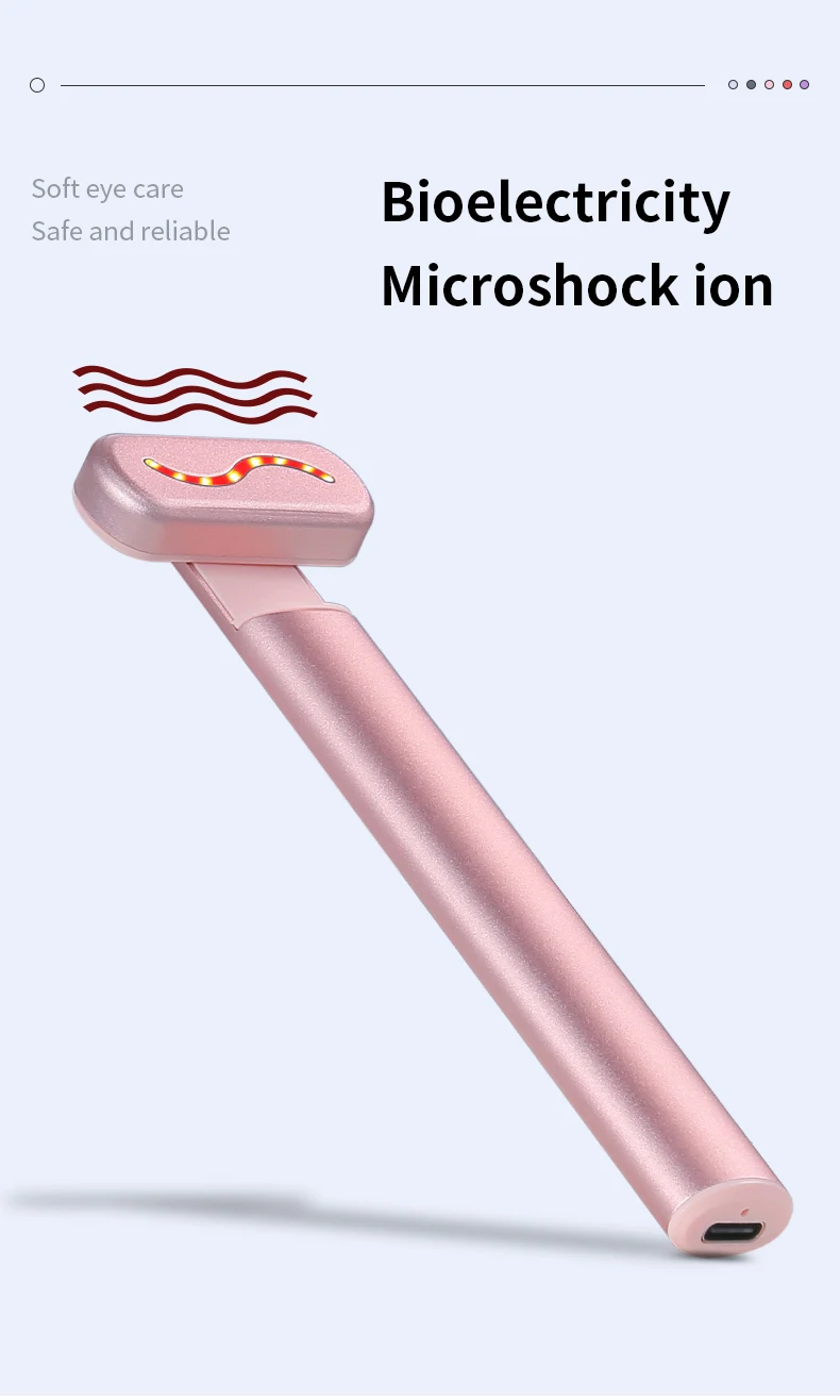 4 in 1 Facial Wand Microcurrent Facial Device LED Light Therapy Eye Equipment for Skin Care