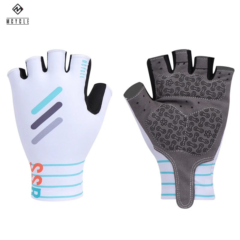 Mcycle Wholesale Sports Gloves Anti-Slip Half Finger Bicycle Gym Gloves Cashmere Gel Padded Shock-Absorbing Cycling Gloves