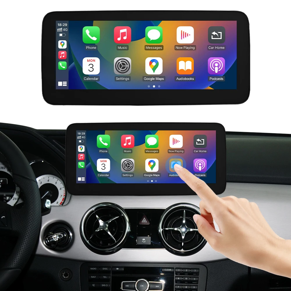 Road Top Linux Wireless Apple CarPlay Android Auto Multimedia Display Screen for Mercedes-Benz GLK X204 2013-2015 NTG4.5 LHD