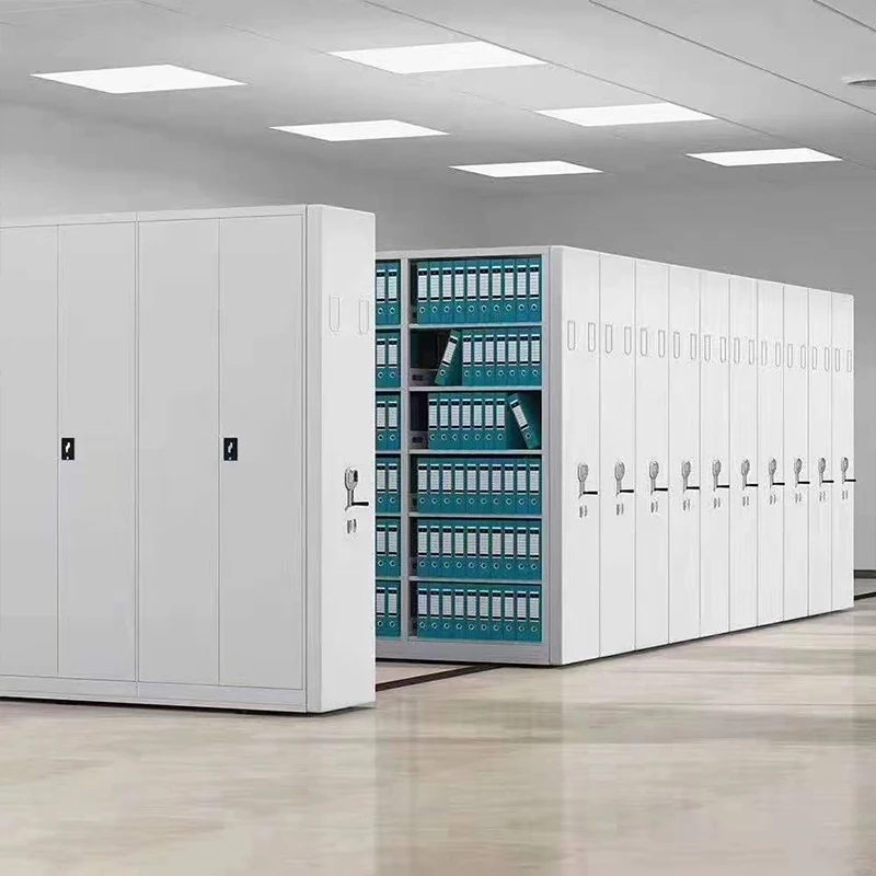 Storage office furniture dynamic mobile compression filing cabinet