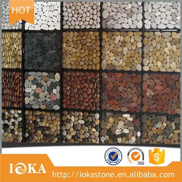 Wholesale White Blue Colored River Pebble Stone