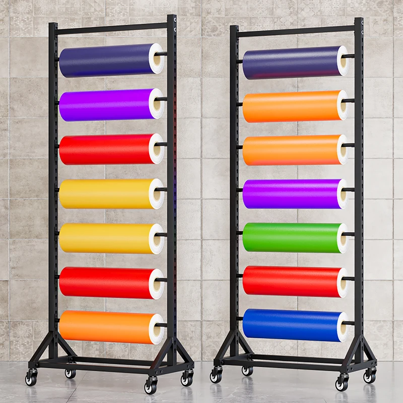 Mingtang metal metal fabric roll display stands for fabric rolls, customizable size, color and your design