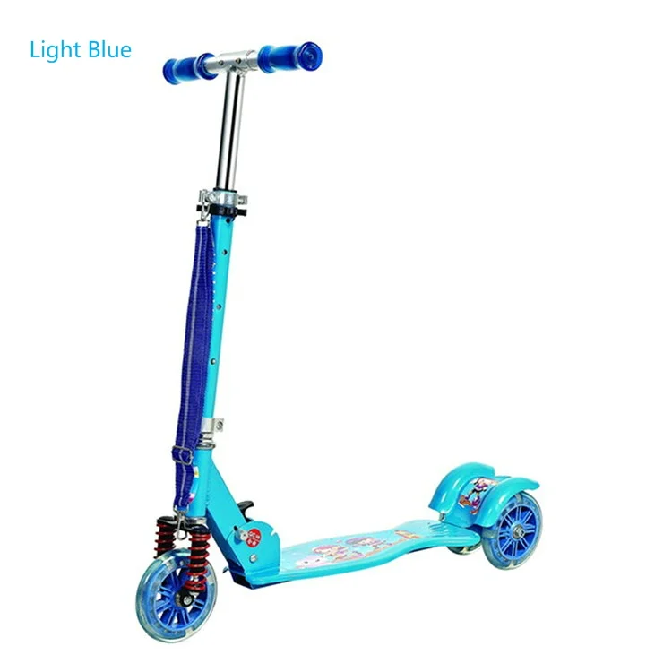 Three PU LED wheels girl kids kick scooter baby adjustable children