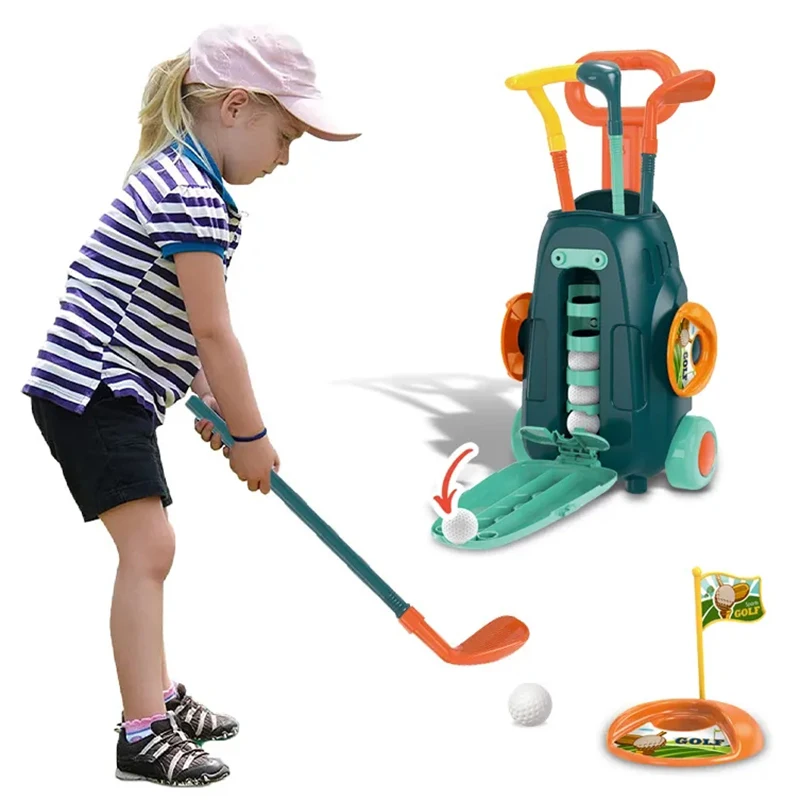 2024 New Arrivals Funny Indoor Kids Golf Set Sport Toys Kids Plastic Golf Toy Toddler Kids Golf Set