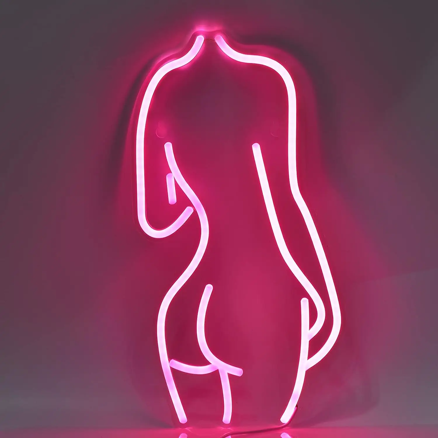 Weicao Sexy Lady Back Neon Sign Dimmable USB 5V Pink Neon Lights Signs for Bedroom Man Cave Bar Pub Store Club Garage