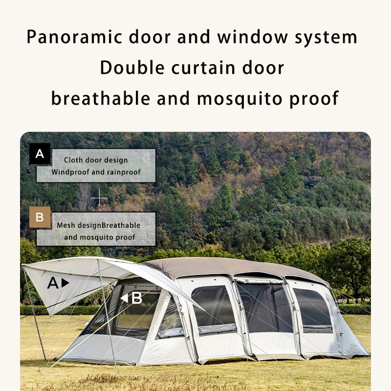 Туннель с облачным сосудом водонепроницаемая палатка для кемпинга на открытом воздухе