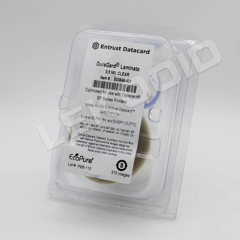 Карточные принтеры Datacard SP75 и Plus DuraGard 0 5 mil прозрачный ламинат с полной картой-375 печатает карту 503849-401