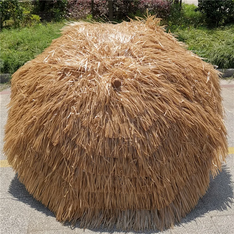 2021 beach offset tent umbrella thatch large parasols grass straw umbrella