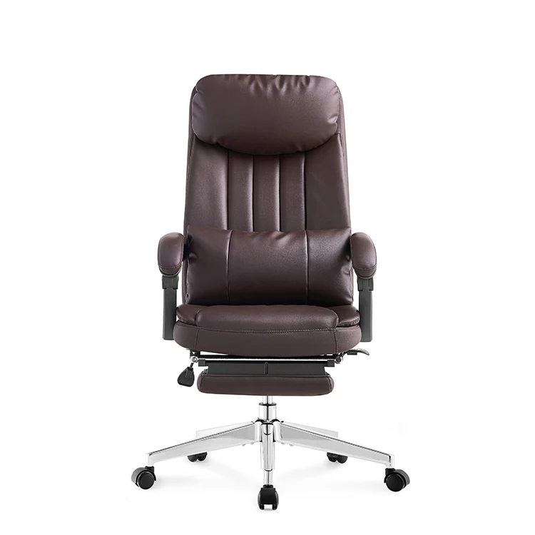 Pu Leather Executive Office Chair Vintage luxury Executive Leather Swivel Chairs with Footrest office desk and chair set