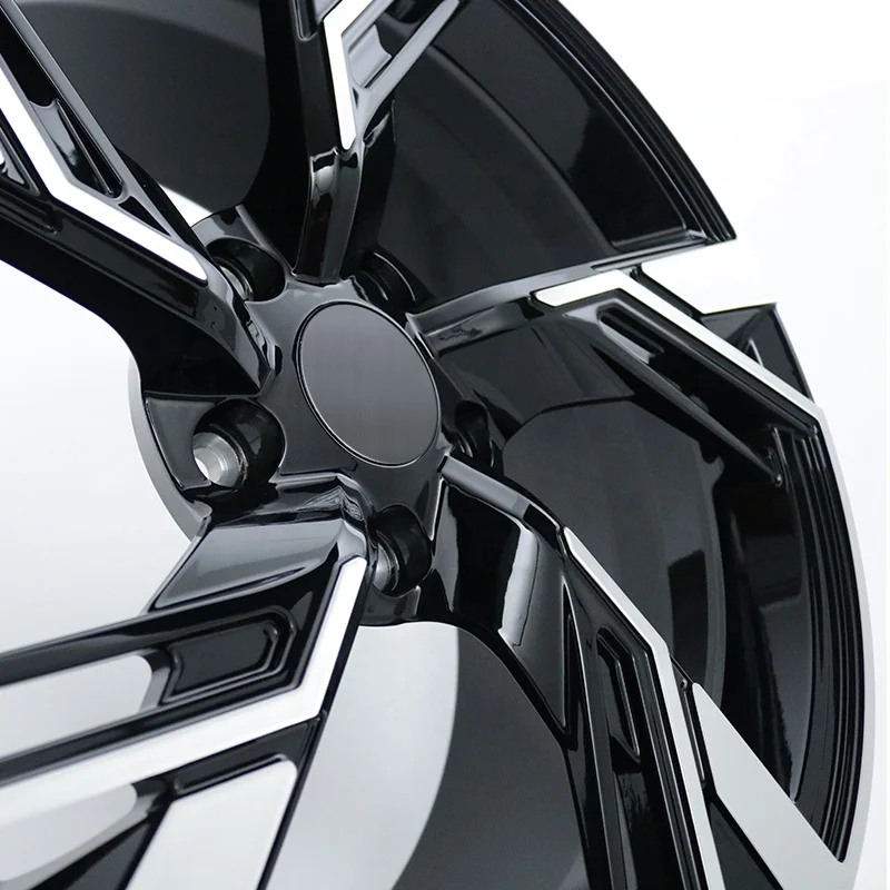 15 16 17 18 19 20 21 22 Inch Black Machine Face With Blue Inner Line 4x100 8x100/114.3 5x112 Casted Car Rims Passenger Car wheel