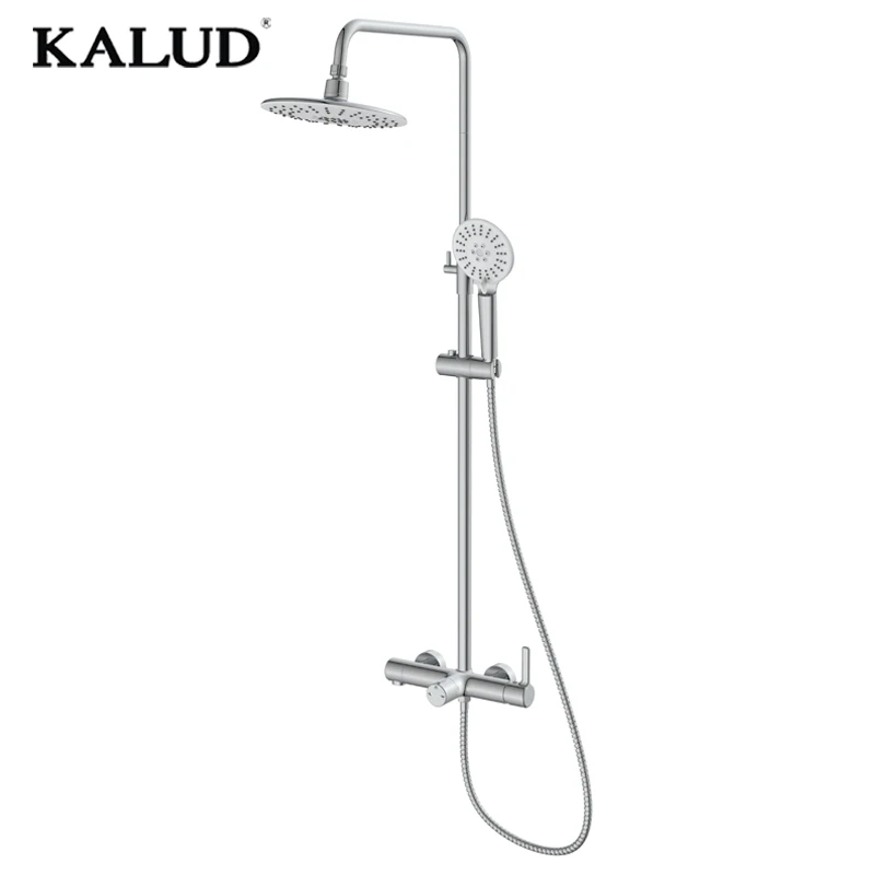 New Design Chrome Modern Shower Faucet Single Handle Bath Shower Set Sanitary Brass Bath Shower Set Mixer Tap