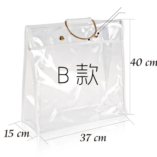 Clear PVC Women Handbags Jelly Transparent Plastic Bucket Bag Summer Beach Holographic Jelly Tote Bag
