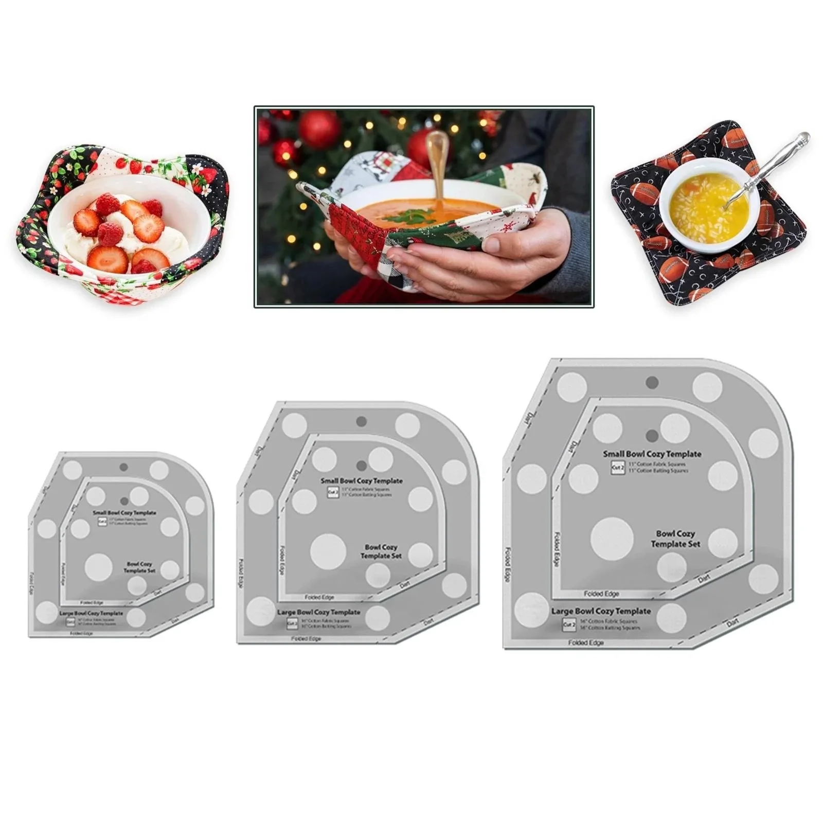 Dropshipping Bowl Template Cutting Ruler Set Bowl Pattern Template Acrylic DIY Craft Bowl Wrap Sewing Pattern Template Ruler