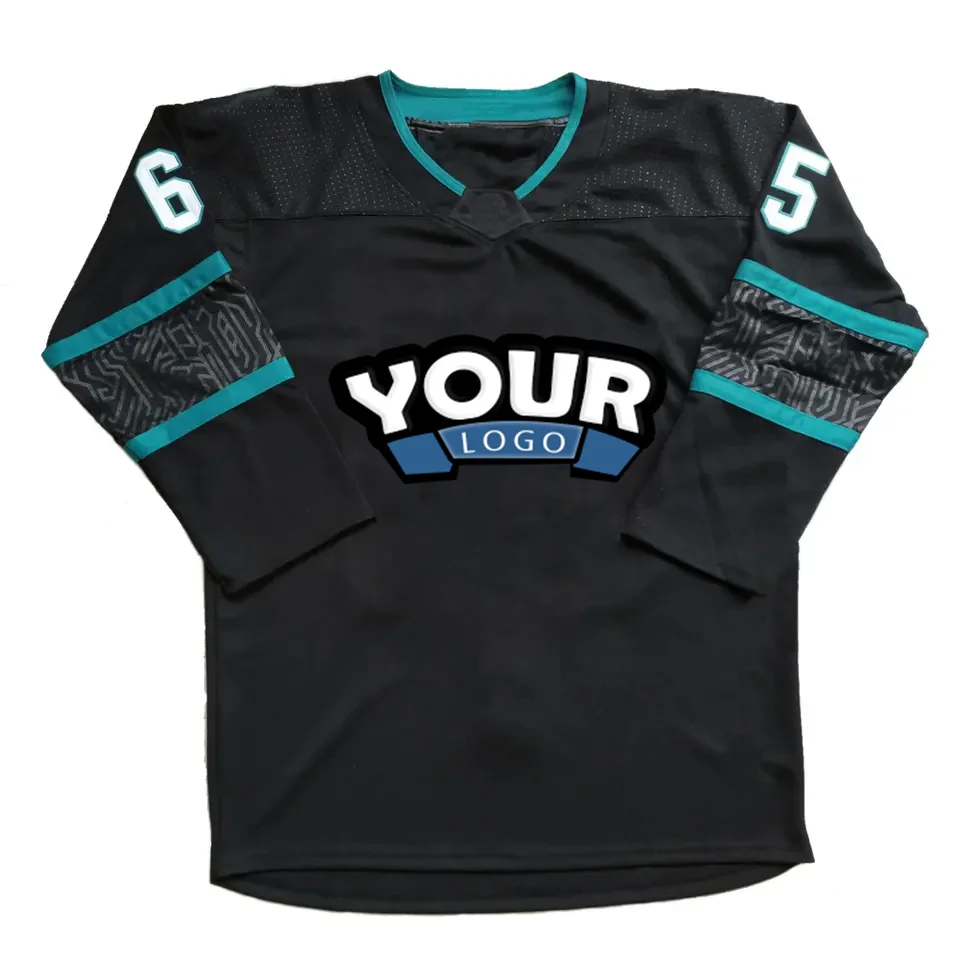 Custom OEM Stitched Vintage Twill Embroidered Youth Double Sided Mens Team Inline Reversible Custom Sublimated Ice Hockey Jersey