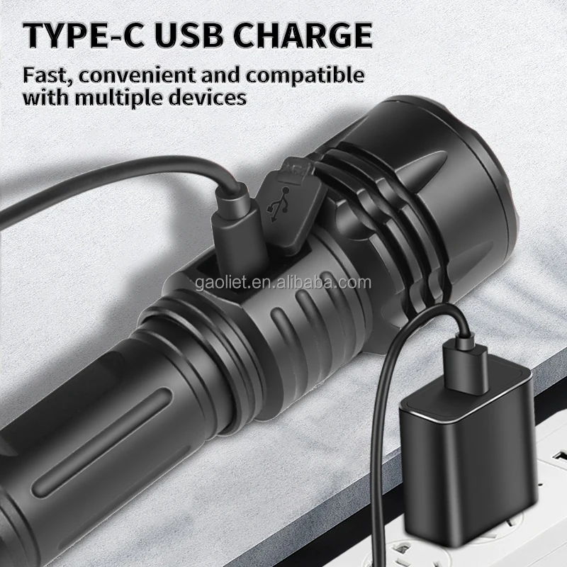 Manufacturers Middle East Aluminum Alloy Led Flashlight, Hunting Flashlight Emergency Torch