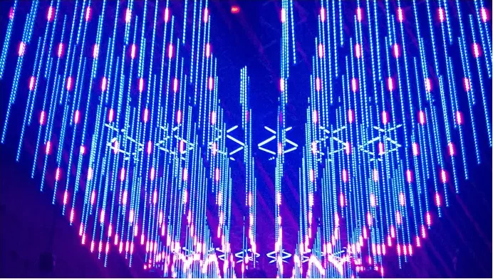 12v WS2811 120leds RGB 360 Degree View Led Meteor Tube Lighting DMX LED Meteor Shower Pixel Light