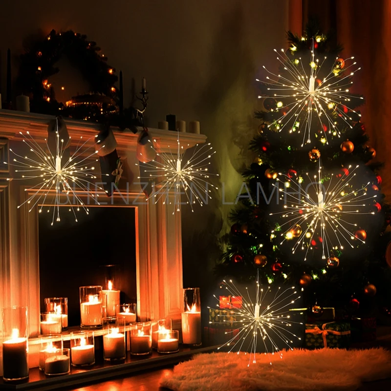 Christmas Starburst LED Fireworks Tree String Lights diwali Wedding Decoration