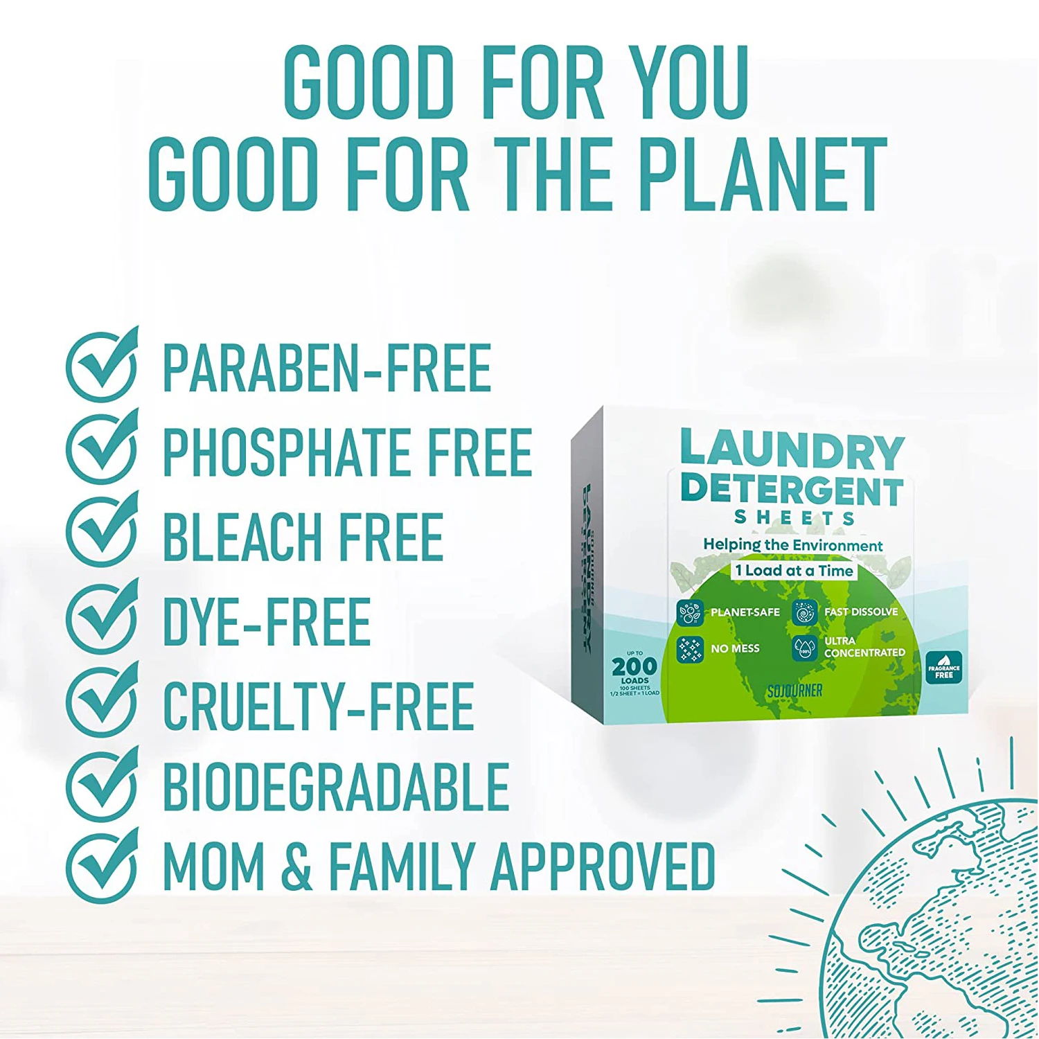 Eco-friendly Biodegradable Pure Natural Plant Laundry Detergent Sheet Strips