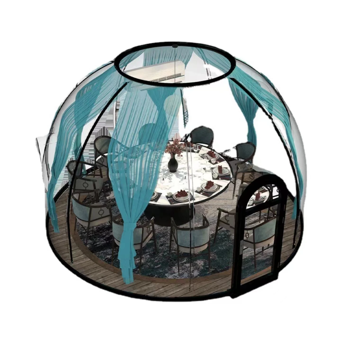 Customized Outdoor 360 Degree Full Transparent PC Tent Bubble House Pc Dome House