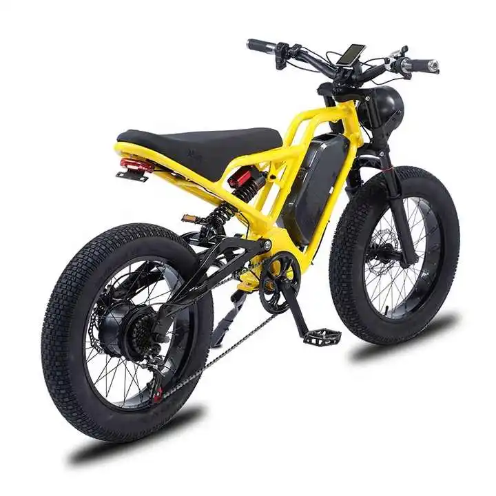 High Configurated Akez Cafe Racer Electric Dirt Pit Mountain E Bike 1500W Fat Tires Ebike Electric Cruiser Adult