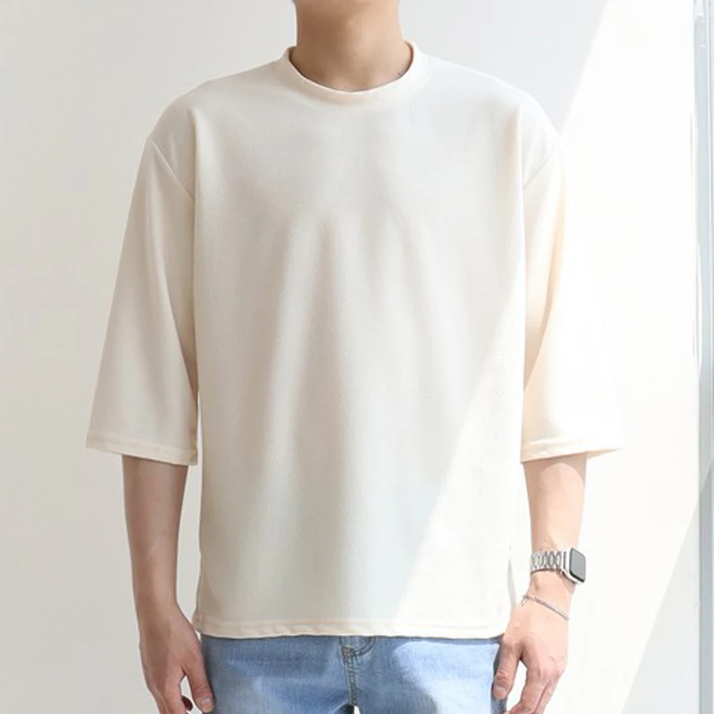 Hottest product half sleeve oversized t shirt custom logo printing summer simple t-shirt cotton preshrunk mens t shirt