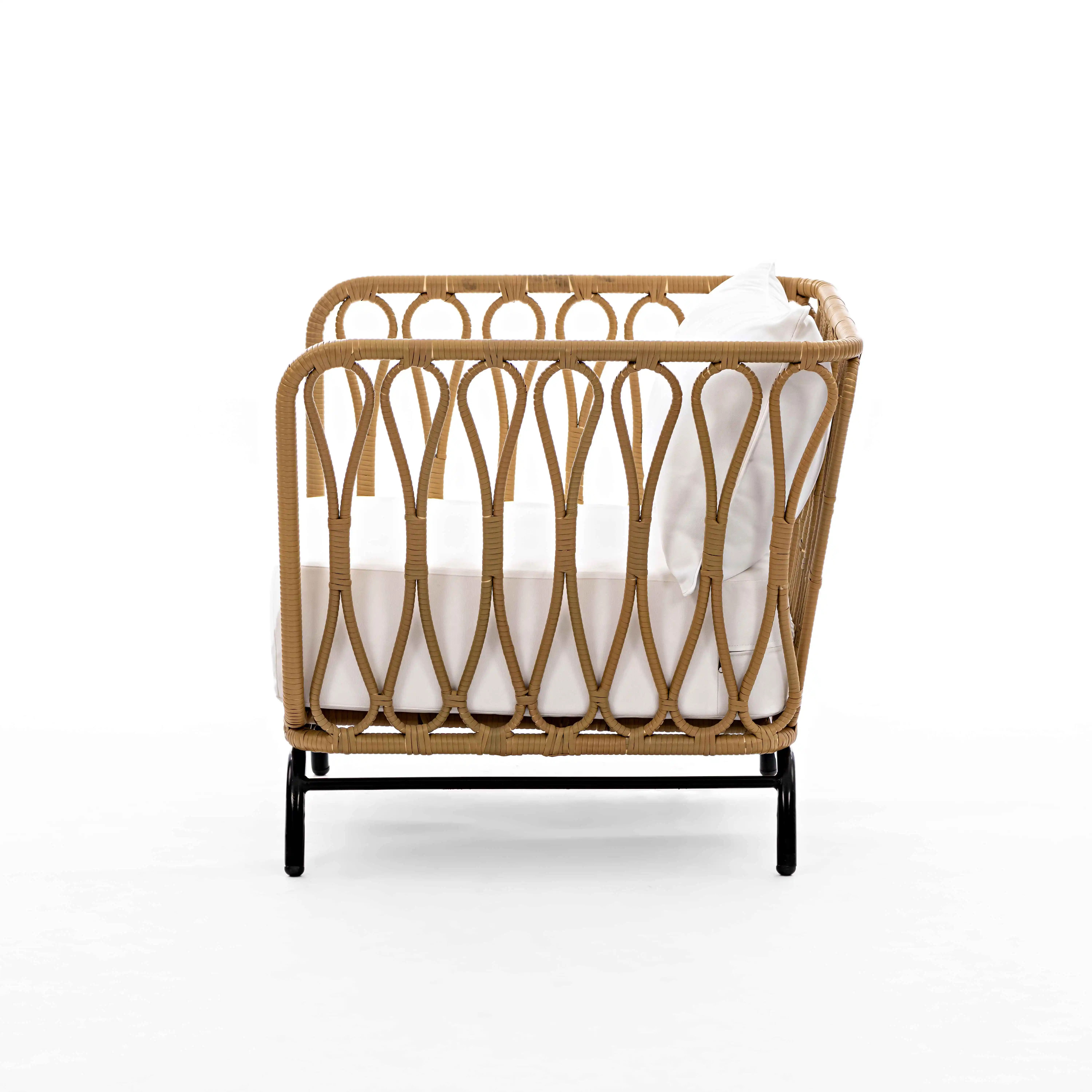 NEW VERSION STYLE 2023 SQUARE NEST CLUB SOFA RATTAN GARDEN CHAIR SOFA CUSTOMIZED GARDEN RATAN CHAIR