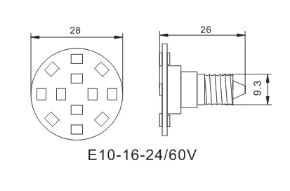 Hot Sale e14 e10 amusement pixel point lamp 60v 24v funfair light led bulb for fairground lighting