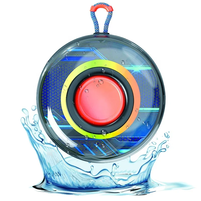 Custom For Amazon hot selling 2023 Outdoor Sports Waterproof Portable Wireless Bluetooth 5.3 LED Night Light Subwoofer Speaker