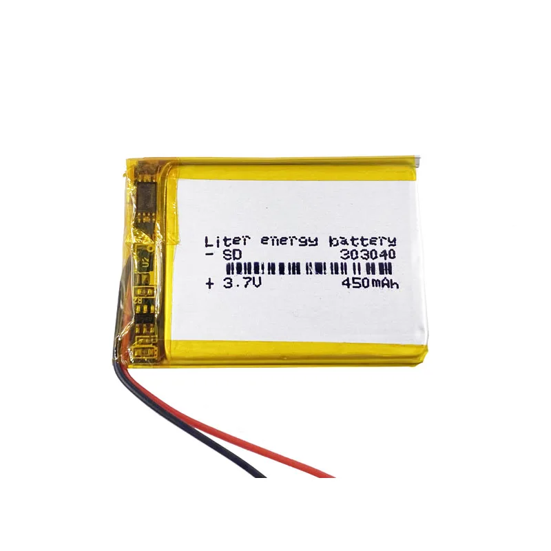 
303040 283040 282840 Mp3, Mp4 Gps Thin Small Toy Battery Polymer Rechargeable Battery 450mah Lithium-ion Batteries 