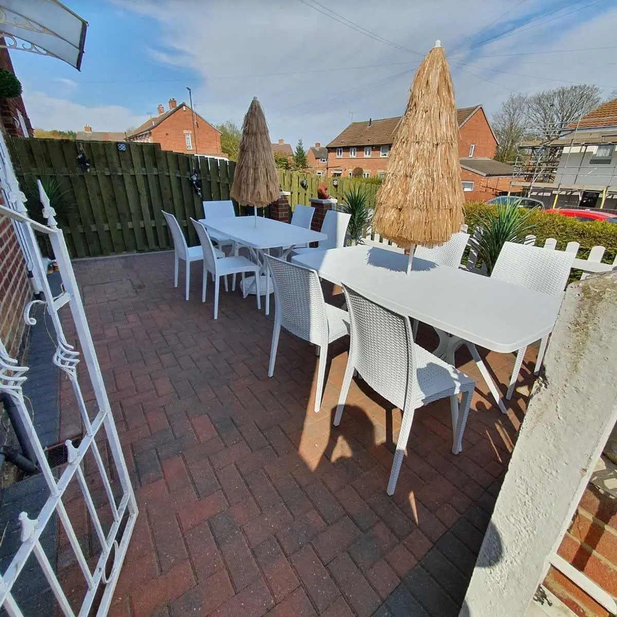 Fine Ocean  Patio Garden Umbrella Straw Sun Shade Boho Beach Umbrella Parasol