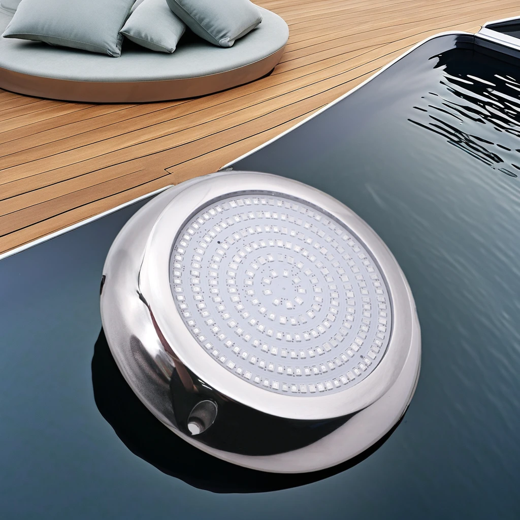 Factory Price IP68 RGB LED Pool Lights Stainless Steel Waterproof Underwater Boat Light Submersible Ocean LED Lighting Marine