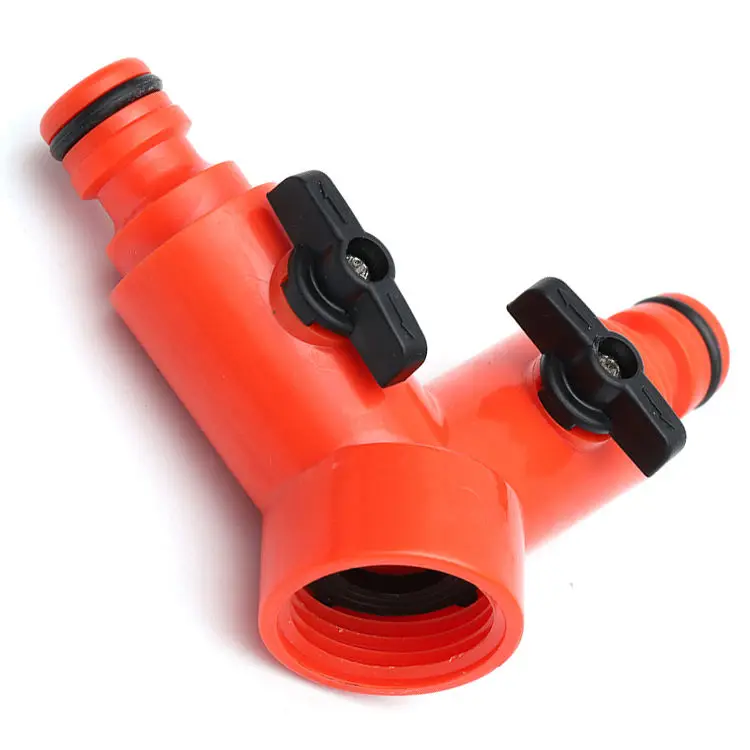Wholesale Garden Tools Plastic Hose Splitter Outdoor Faucet Connector Y Shape Connector Hose Tap Adaptor