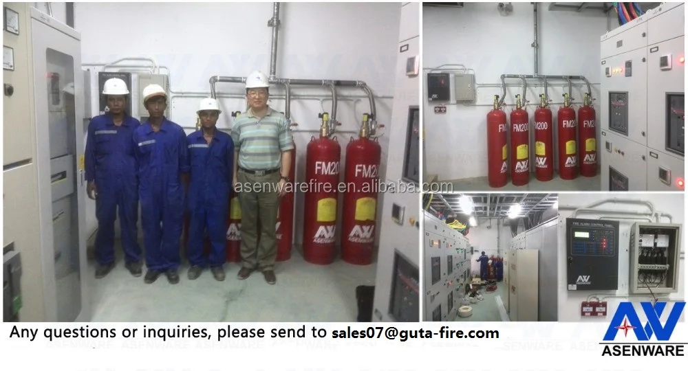 Fire Fighting Suppression Equipment HFC-227ea Automatic Gas Fire Extinguishing System FM200 Gas