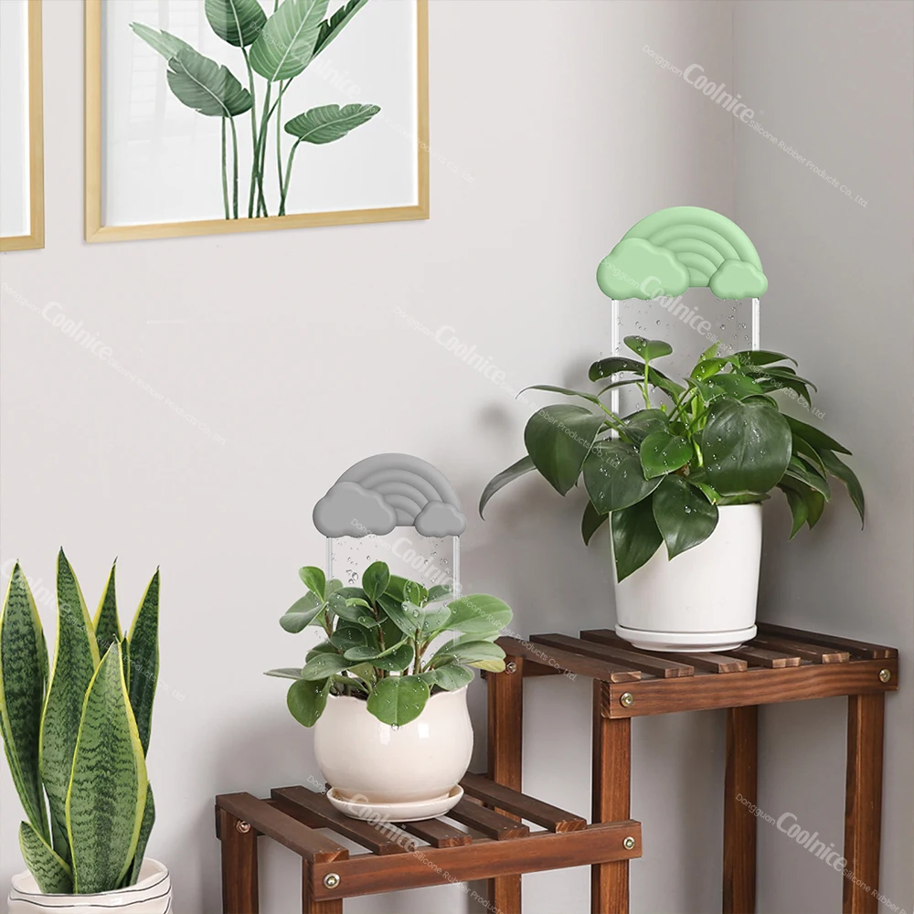 Plant Decorative Accessories Self Watering Planter Consistent Moist Silicone Rainbow Plant Watering Machine