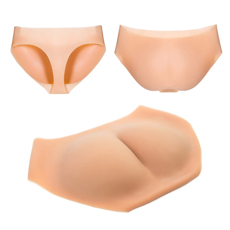 Seamless Push up Bum Hip Buttock Padded Underwear Shapewear Bigger Butt Silicone Panty Standard Adults Soft 2 Piece Shapers M-L