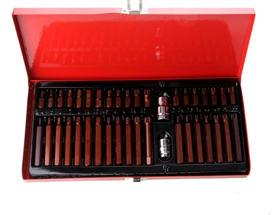 Железный ящик 40 шт. Набор бит звездообразный шестигранный звездообразный шлифовальный ключ торцевой ключ ручные инструменты