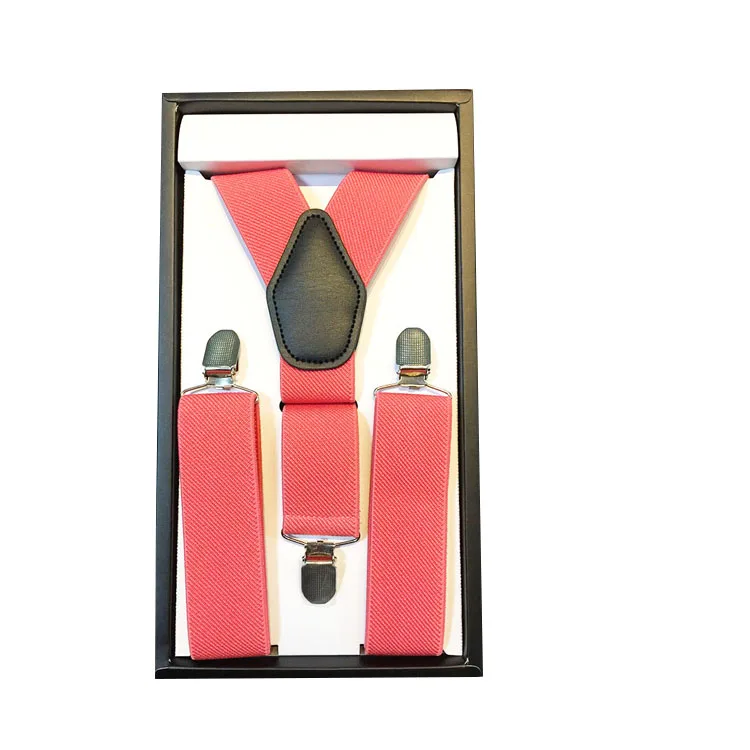 
Solid Color Men Belt Set Boys Suspenders Polyester Y Back Braces Adjustable Elastic OEM 