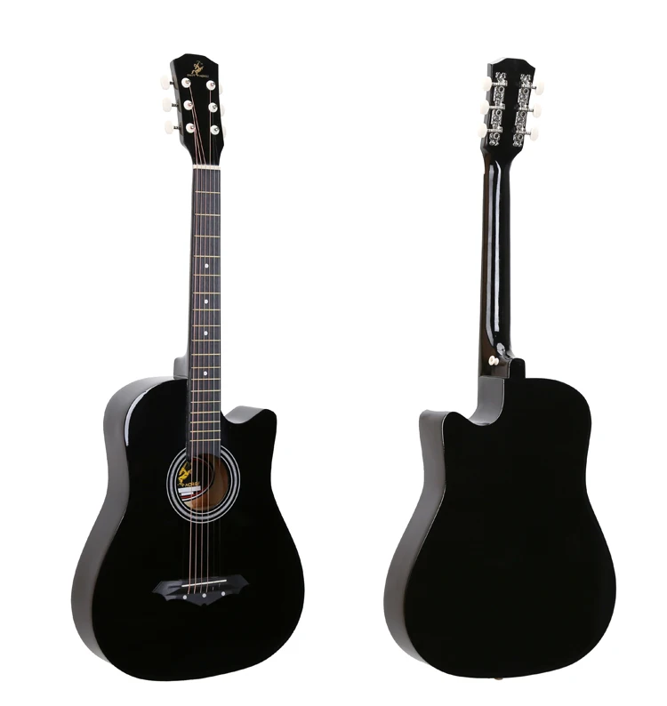 Online Store Best Seller Colorful Guitar Cheap Wholesale Custom Logo 6 Steel Strings Acoustic Guitar 38 inch Guitar for beginner